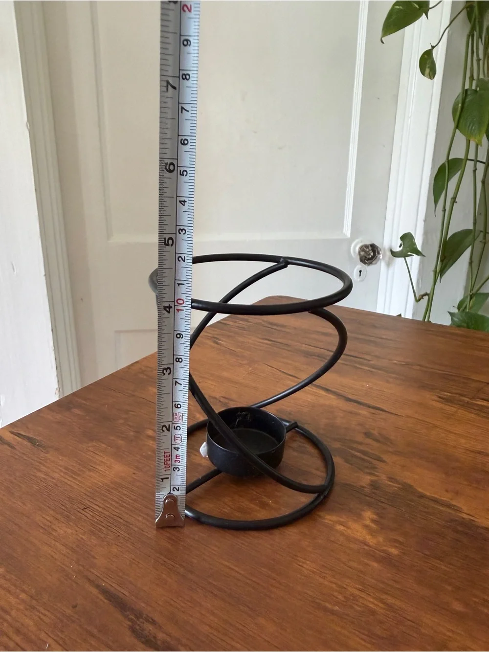 Black Spiral Metal Tealight Candle Holder - Home Accents